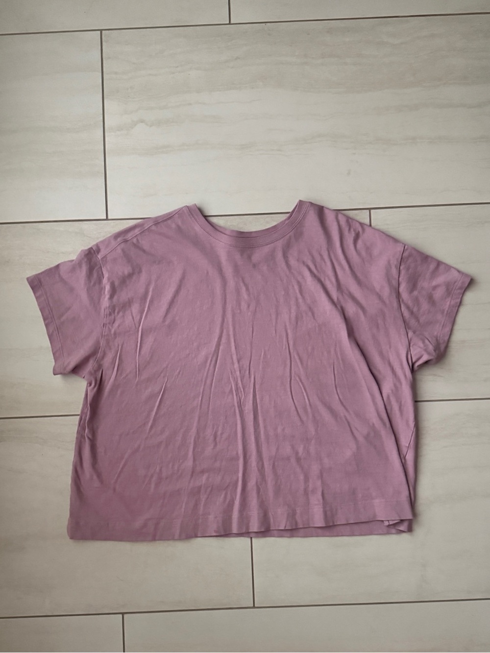 Old Navy Cropped Boxy Tee in Dusty Mauve